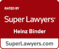 Super Lawyers badge - Heinz Binder